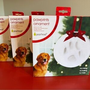 Pearhead Pet DIY Pawprints Keepsake Kit Ornament NEW Set Of 3